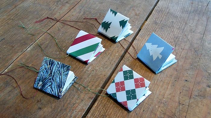 5 Handgefaltete Geschenkanhänger Weihnachten Kleine