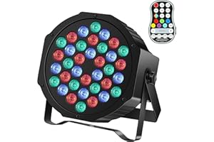 Rechargeable Stage Par Lights U`King RGB 36 LED Battery Powered Par Wireless Uplights with DMX and Remote Control Uplighting Light for DJ Disco Events Wedding Birthday Party Indoor Live Show Bar