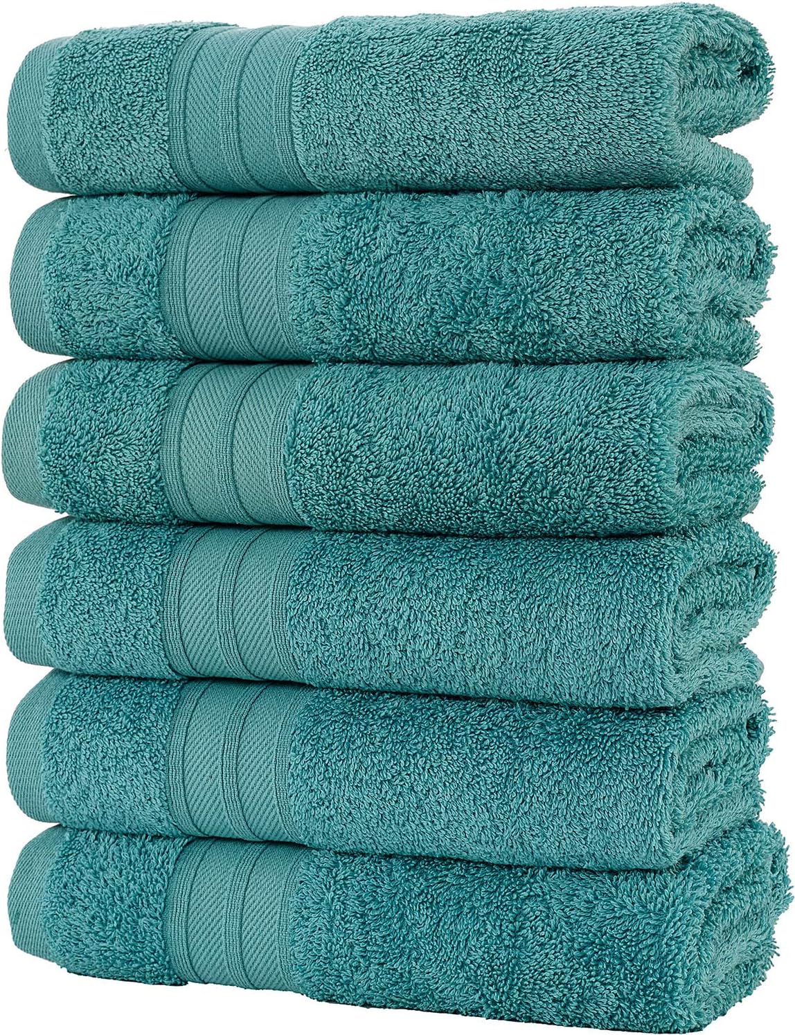 Hammam Linen 100% Cotton 27x54 4 Piece Set Bath Towels Cool Grey Soft and Absorbent, Premium Quality Perfect for Daily Use 100% Cotton Towels: Kitchen & Dining
