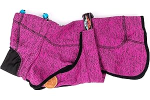 Wilderdog Fleece Dog Jacket with Neoprene Neck Gaiter - Large - Berry