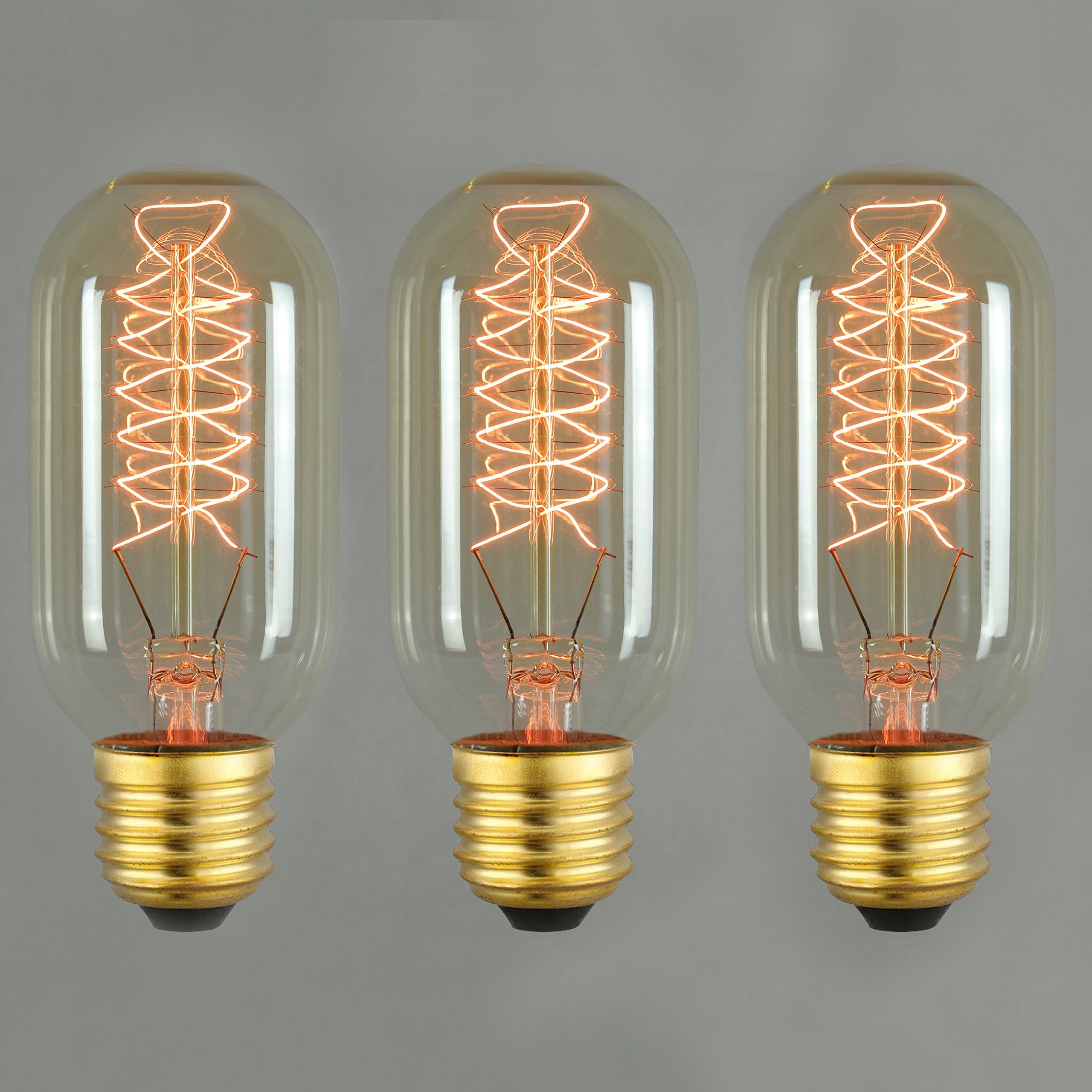 Vintage Edison Light Bulb 60w - Spiral Radio Valve E27 ES Dimmable - Triple Pack - The Retro Boutique ®