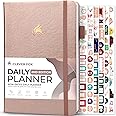 Clever Fox Daily Planner 2nd Edition – Undated Time Block Task Organizer with Hourly Schedule & to-do List – A5, 6 Months (Rose Gold)