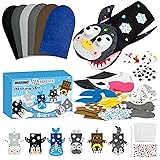 WATINC 6Pcs Hand Puppet Making Kit, Art Craft Felt
