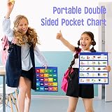 SpriteGru Black Tabletop Pocket Chart with 20x Dry Erase Cards 13 x 12 view 6