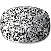 Itera Cowboy Floral Engraved Belt Buckle – Vintage Western Antique Style for Men & Women