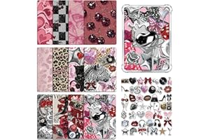Rngmsi Insert Cardstock for Clear Case - 12Pcs Y2K Downtown Girls Cardstock Inserts Compatible with Kindle Paperwhite 11th-12