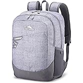 High Sierra Essential Backpack, Laptop Bookbag for Travel, Work, or School, Silver Heather, One Size