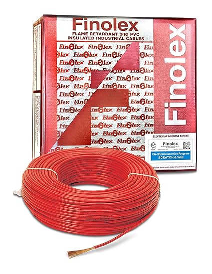 Finolex 4.0-Sqmm FR PVC Insulated Cable (Red, 90 Mtr)