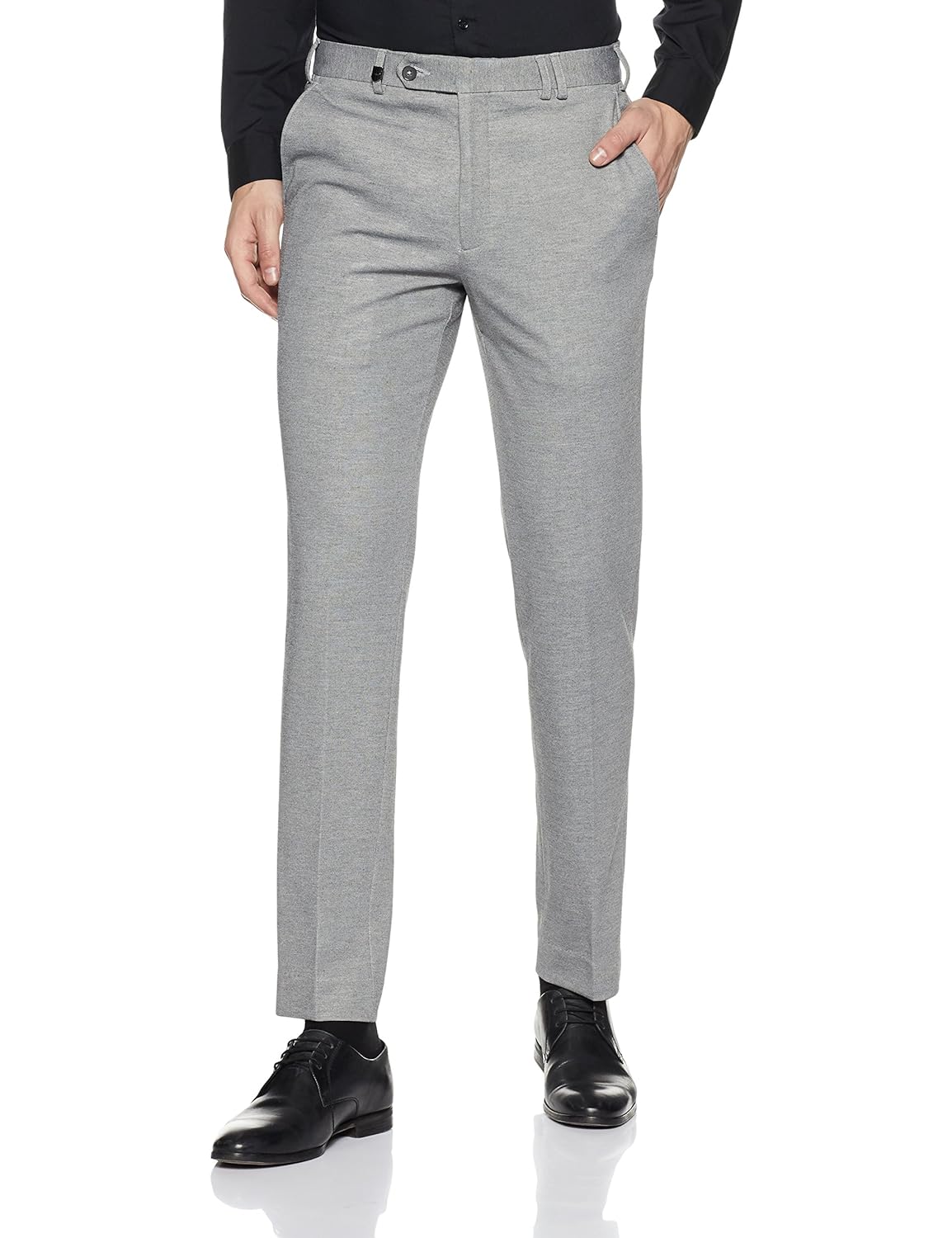 park avenue men's slim fit formal trousers
