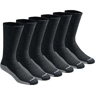 Dickies Men's Dri-tech Original Moisture Control Crew Socks, Available in M-xxl (6, 12, 18 Pairs)