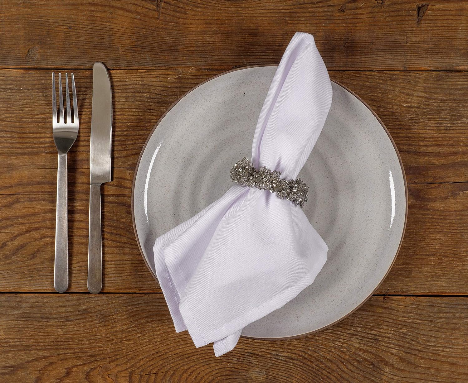 KAF Home Feast Dinner Napkins | Set of 12 Oversized, Easy-Care, Cloth Napkins (18 x 18 Inches) - Gray: Home & Kitchen