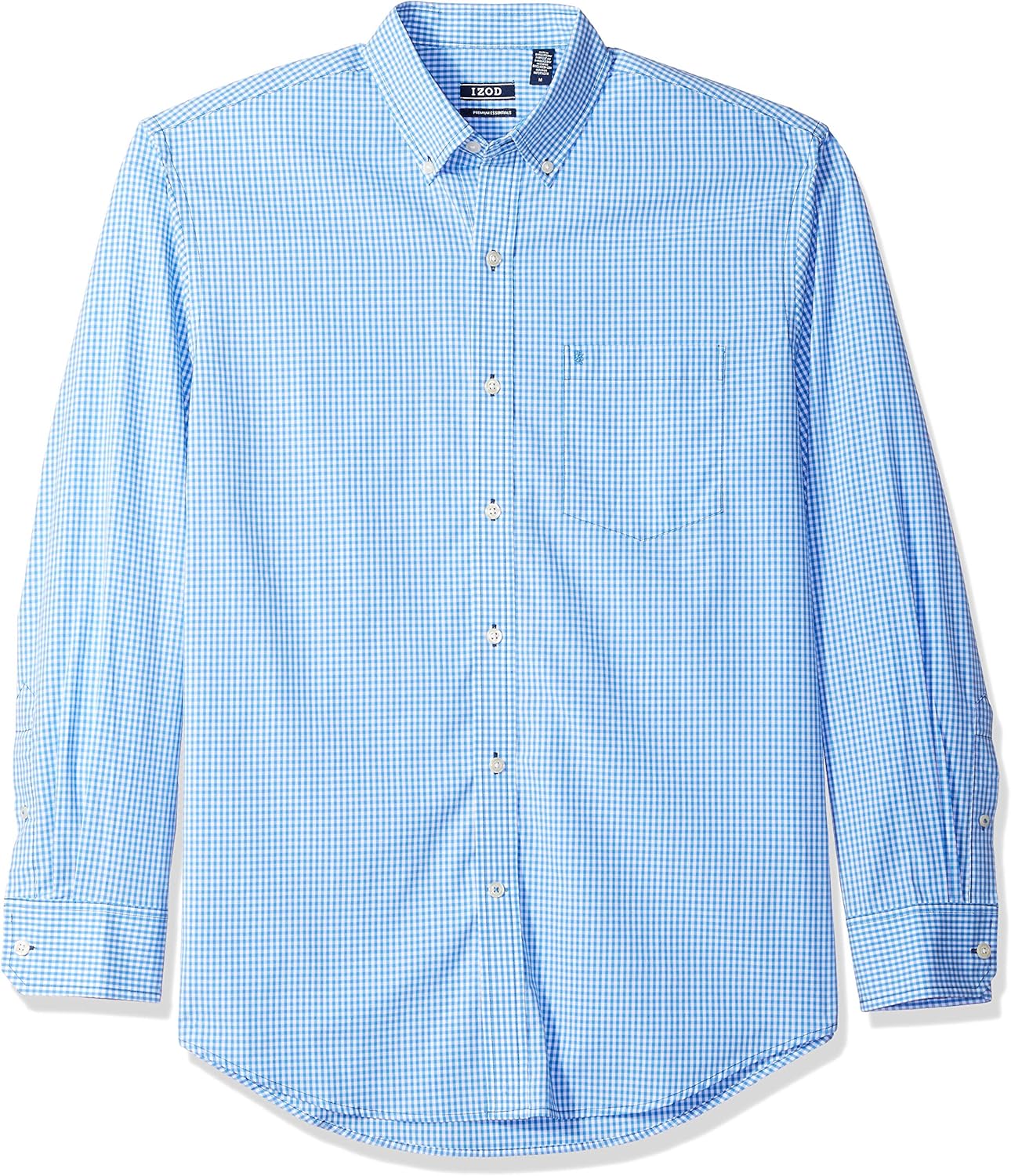 IZOD Men's Essential Gingham Long Sleeve Shirt (Regular & Slim Fit) at