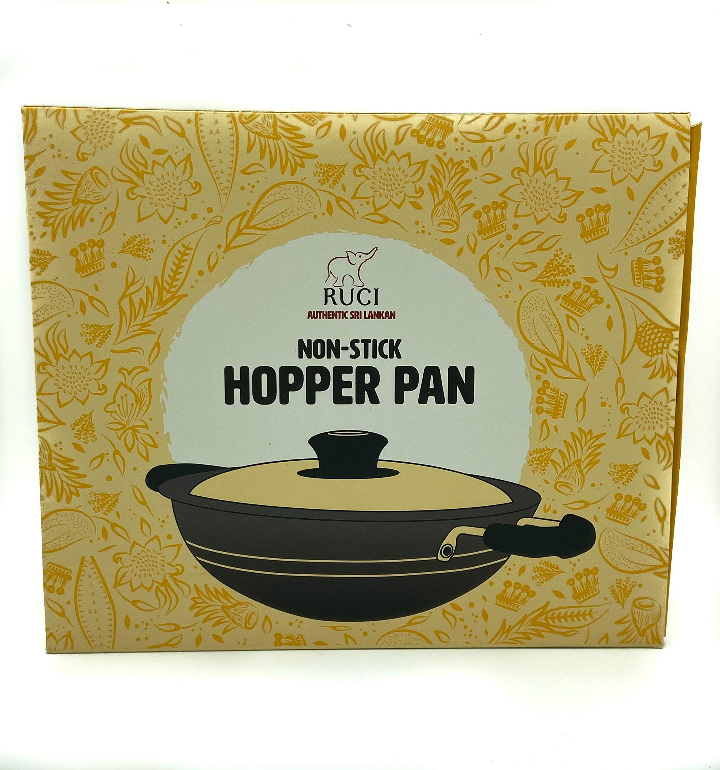 NonStick Hopper Pan with Specially Designed Glass Lid and Heavy Bottom