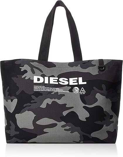 Amazon ディーゼル Diesel メンズ グレーカモフラ 横長トートバッグ Xpr027 Uni カモフラージュ H5253 トートバッグ