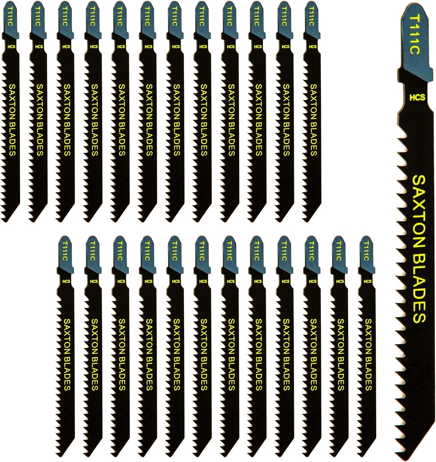 25 x Saxton Jigsaw blades T111C fit Bosch, Dewalt, Hitachi, Makita, Festool etc, Silver