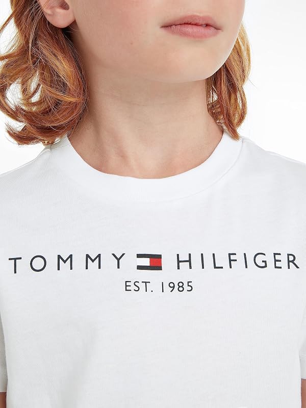 T-Shirt Manches Courtes Enfant Unisexe Essential Tee Col Ras-du-Cou, Blanc (White), 14 Ans — photo 5 sur 6