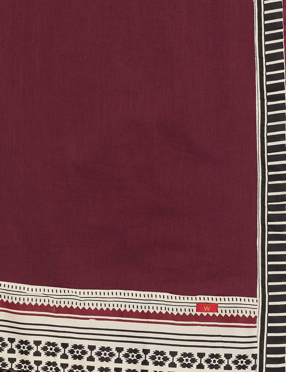 w for woman women's dupatta (19few80135-211334_maroon_wfs)