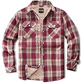 Puwasa Women's Fleece Flannel Jacket Cotton Plaid Button Down Shirts Jacket Sherpa Lined Plaid Jackets for Women