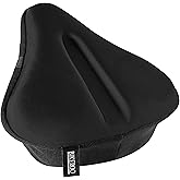 Bikeroo Comfort Bike Seat Cushion - Padded Gel Cover for Exercise, Mountain & Road Bikes, Universal Fit for Peloton & Stationary Bikes