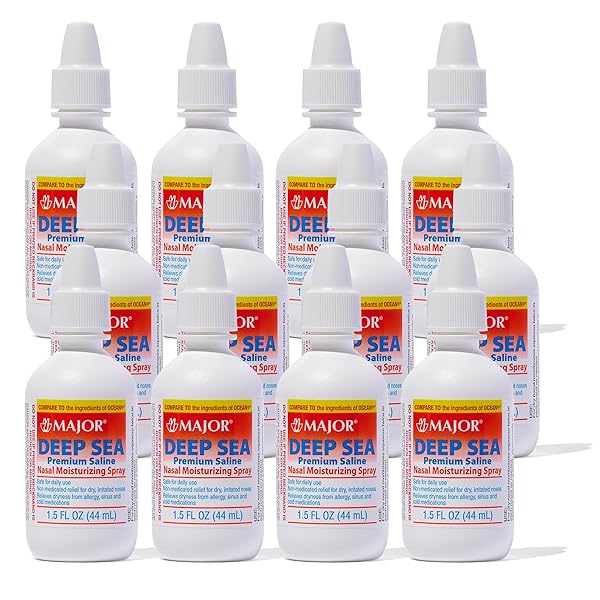 DEEP SEA SALINE NASAL SPRAY GENERIC FOR OCEAN NASAL MOISTURIZING SPRAY 1.5 OZ PER BOTTLE PACK OF 12 BOTTLES