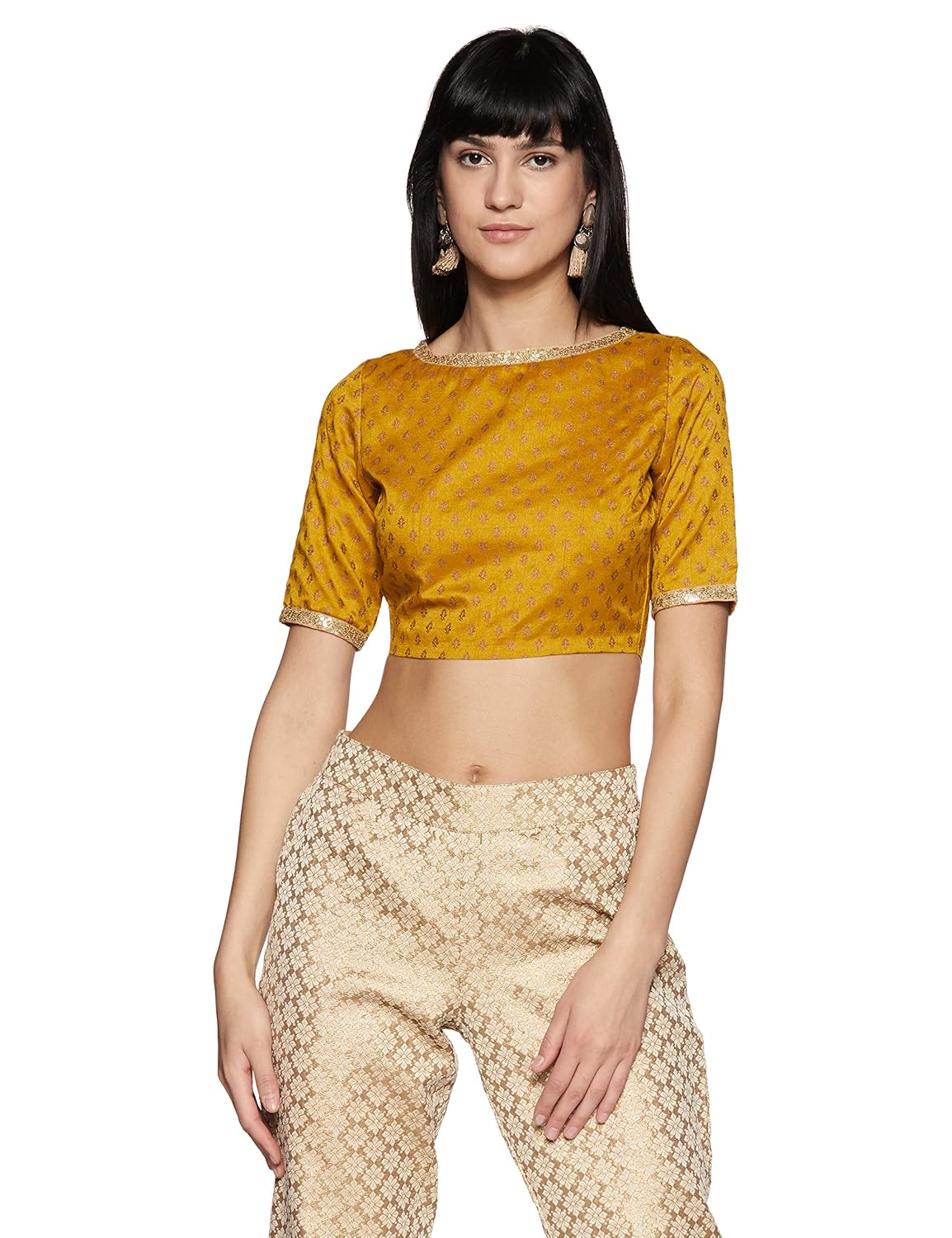 indya women's floral regular fit top