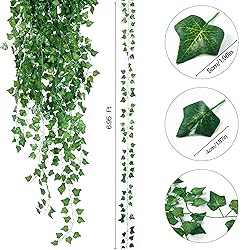 Sggvecsy 12 Pack 84Ft Artificial Ivy Leaf Plants