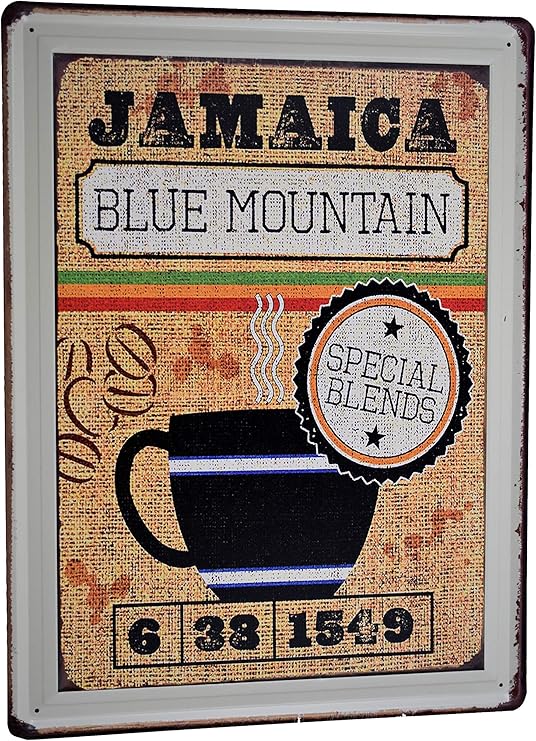 Amazon Com H K Blue Mountain Coffee Retro Metal Tin Sign Posters