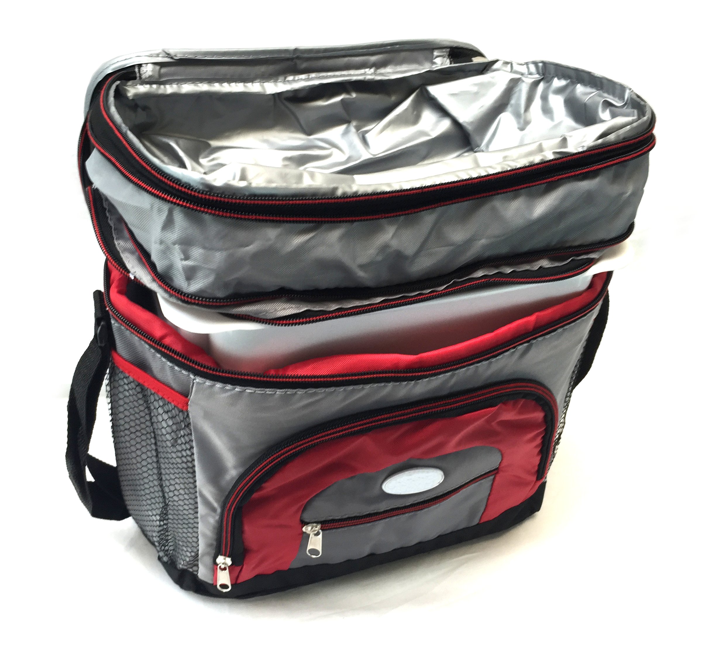 Unique Imports Handheld Soft Can Cooler Bag Expandable Top with Hard