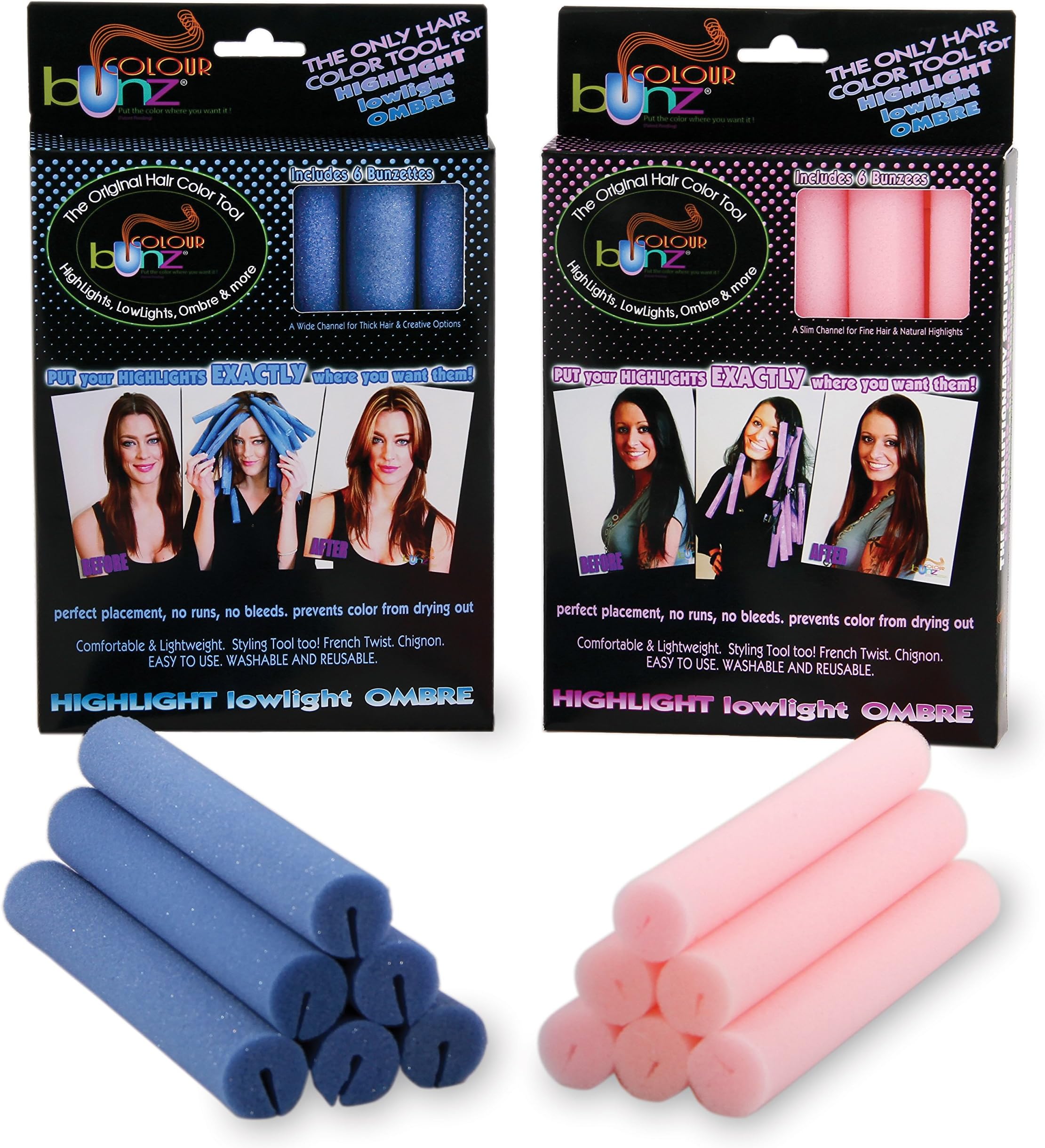 Create DIY High Lights and Hair Color with Pink and Blue Combination Colour Bunz