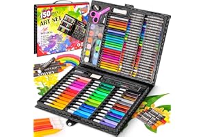 Rocamdo Art Supplies, 150-Pack Art Set Drawing Sets Painting Art Kits, Arts and Crafts for Kids Ages 6-8 9-12, Art Supplies for Girls Ages 8-12, Creative Gift Art Box for Kids Girls Boys Adults