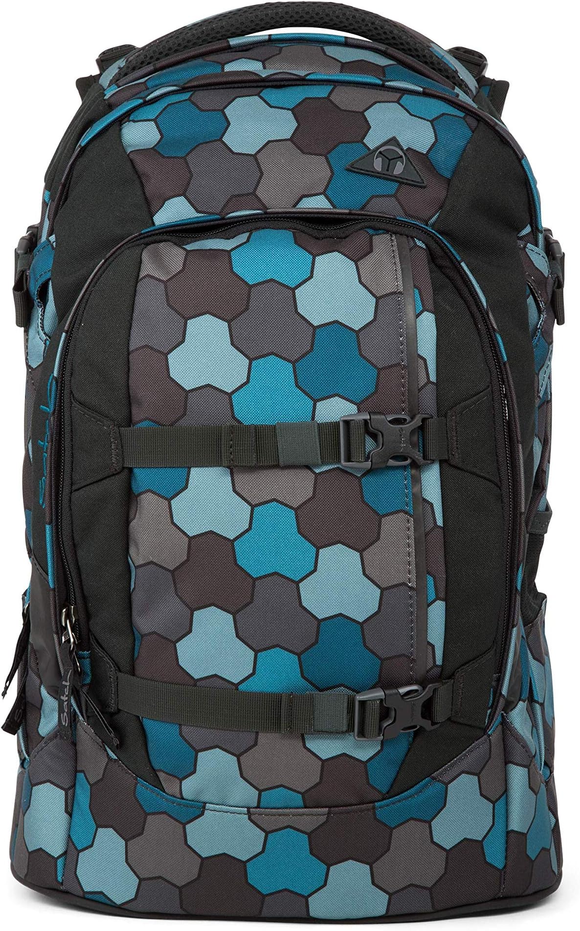 Pack Ocean Flow, ergonomischer Schulrucksack, 30 Liter, Organisationstalent, Grau/Schwarz