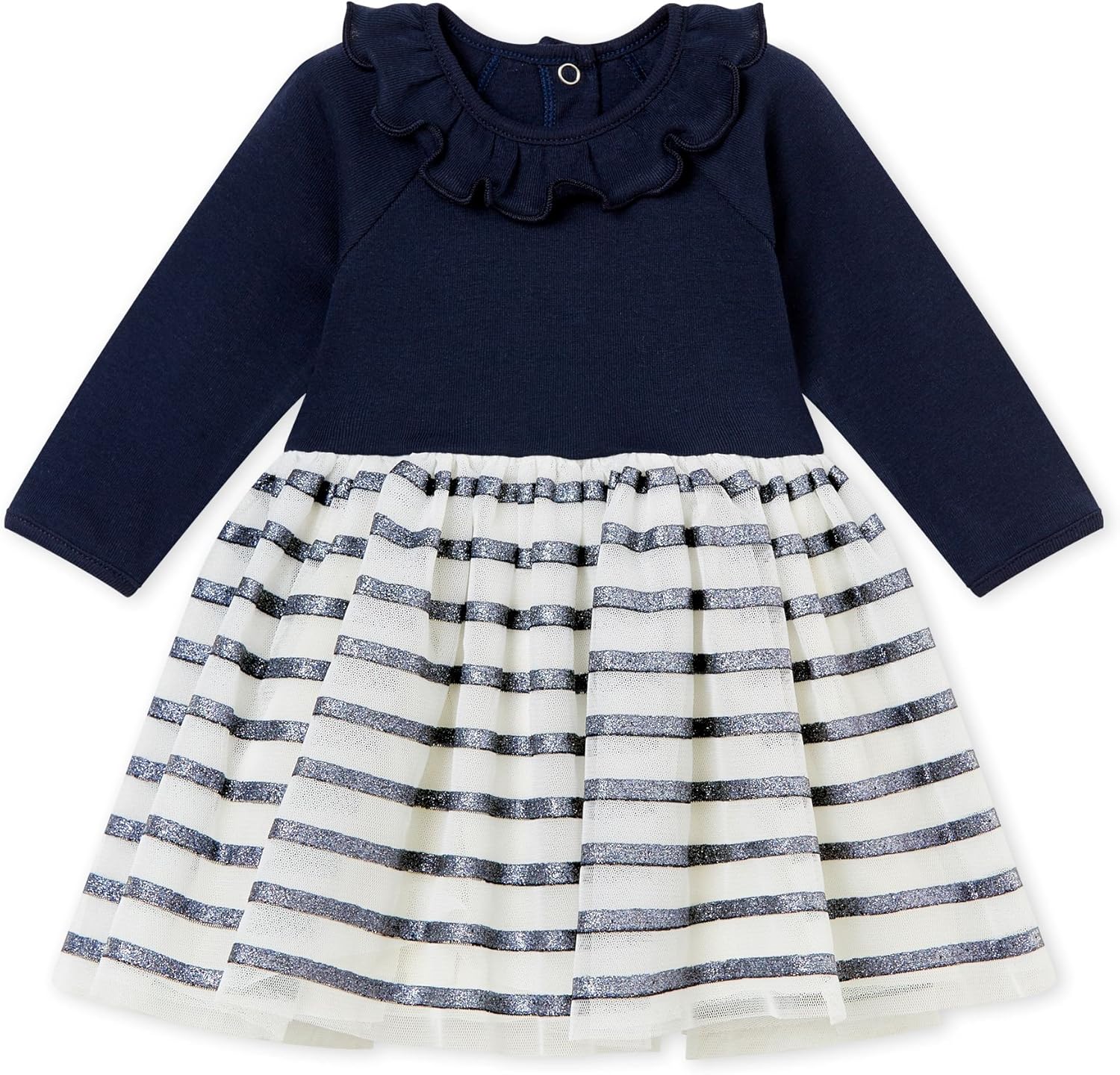 Petit Bateau ROBES ML Robe Bébé fille Noir (Smoking/Dore 01) 69 mois