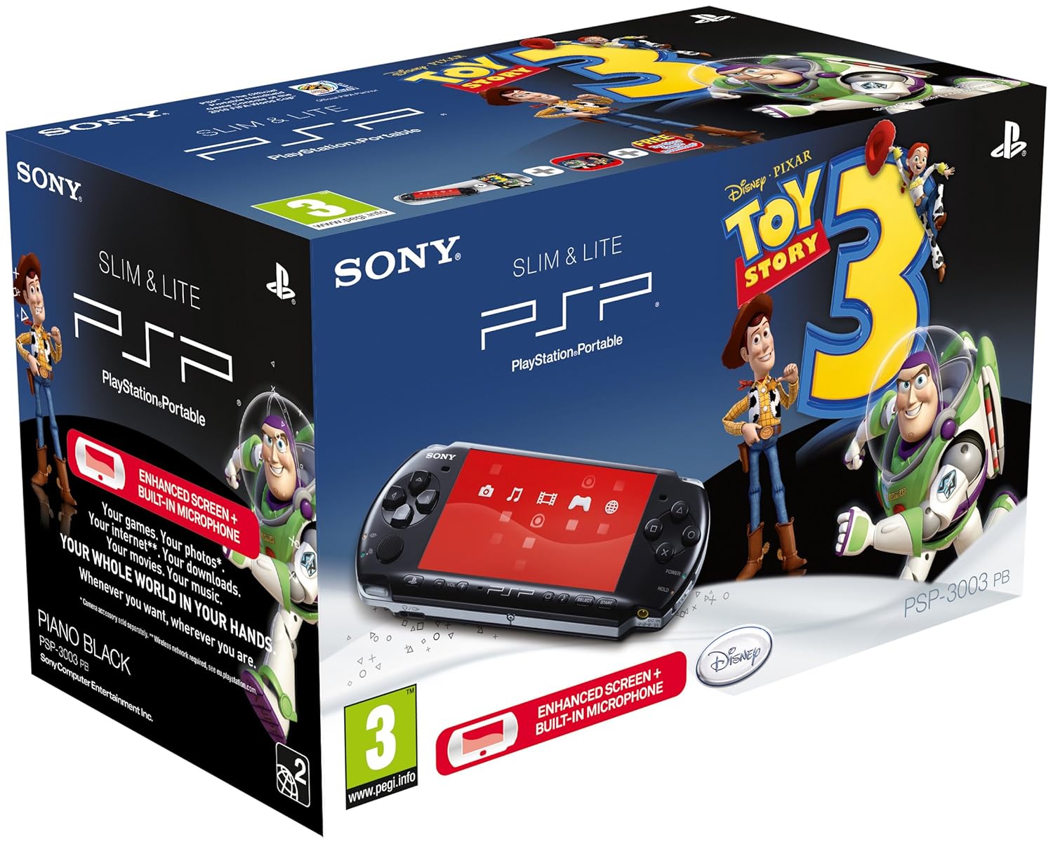 Sony PSP 3000 Series Handheld Console (Black) with Toy Story 3 Amazon