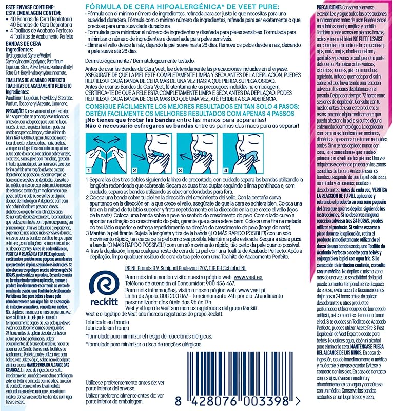 Easy Gelwax Facial Bands Depilatory Wax X40