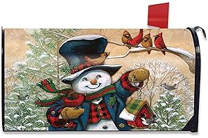 Briarwood Lane Winter Friends Snowman Magnetic Mailbox Cover Primitive Standard