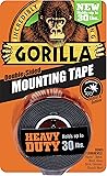 Gorilla Heavy Duty Mounting Tape, Double-Sided, 1" x 60", Black
