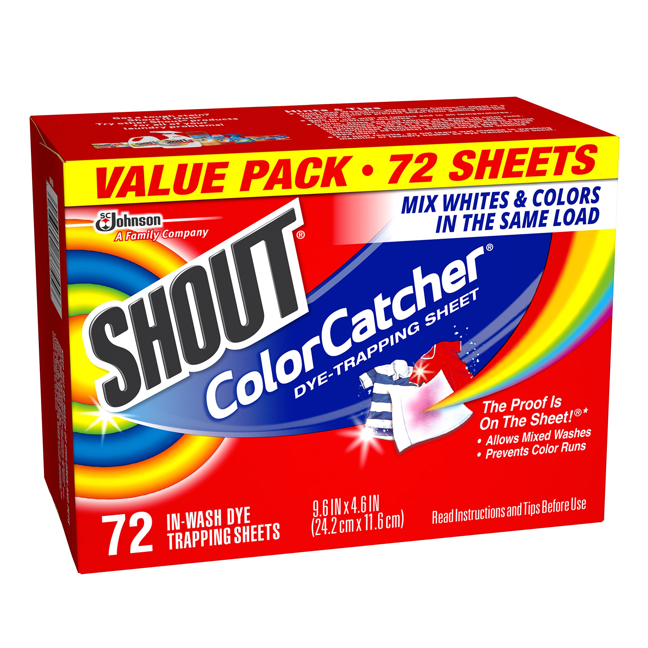 Shout Color Catcher Dye Trapping Sheets, 72.0 Count 767644241274 eBay