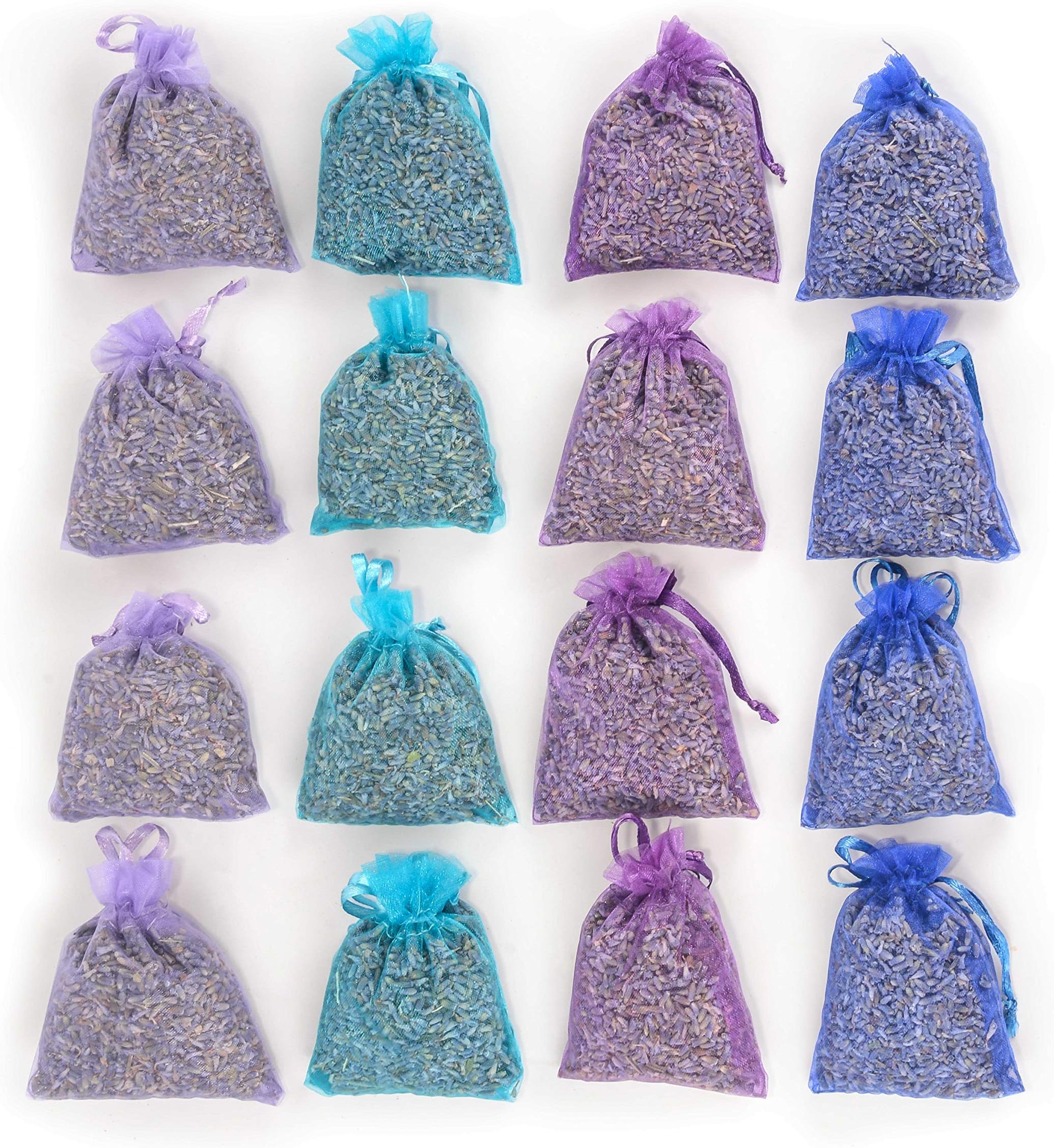 MISSYOUNG 16-Pack Lavender Scented Sachets for Drawers, Cabinets, Wardrobes, Pillows, Cars with Natural Fragrance