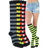 ToBeInStyle Women's Pack of 6 or 12 Knee High Socks