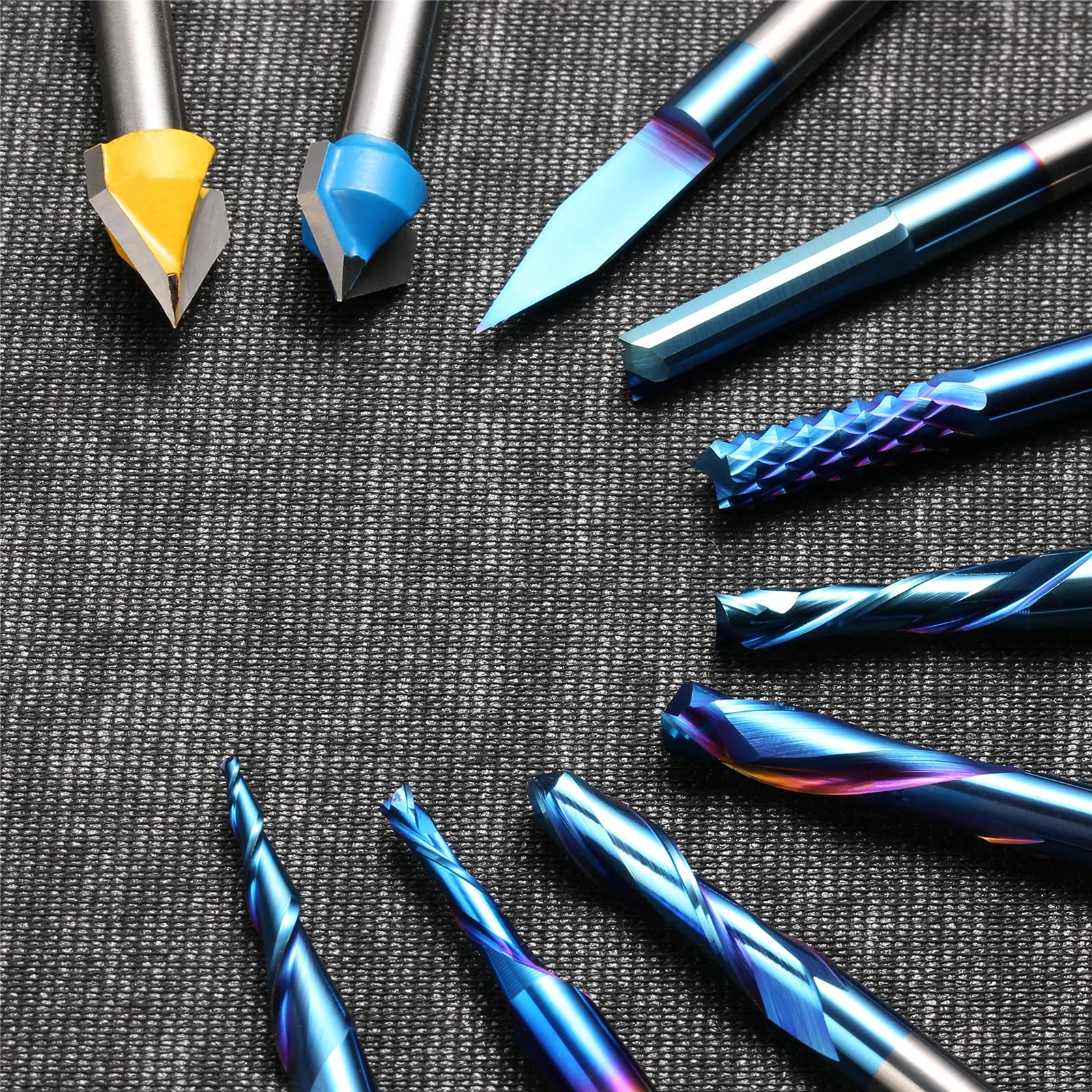General Purpose CNC Router Bit Collection, 1/4