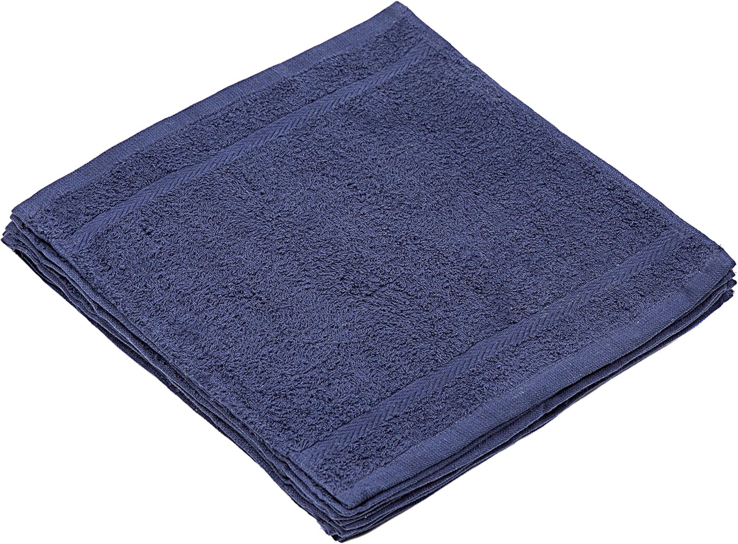 Linteum Textile (12Pack, 12x12 in, Navy Blue) WASHCLOTHS Face Towels, 100 Soft