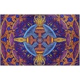 Sunshine Joy 3D Magic Mushroom Tapestry Tablecloth Wall Art Beach Sheet Huge 60x90 Inches - Amazing 3D Effects