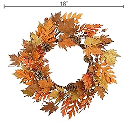 Artificial Fall Wreath Autumn Wreath Thanksgiving