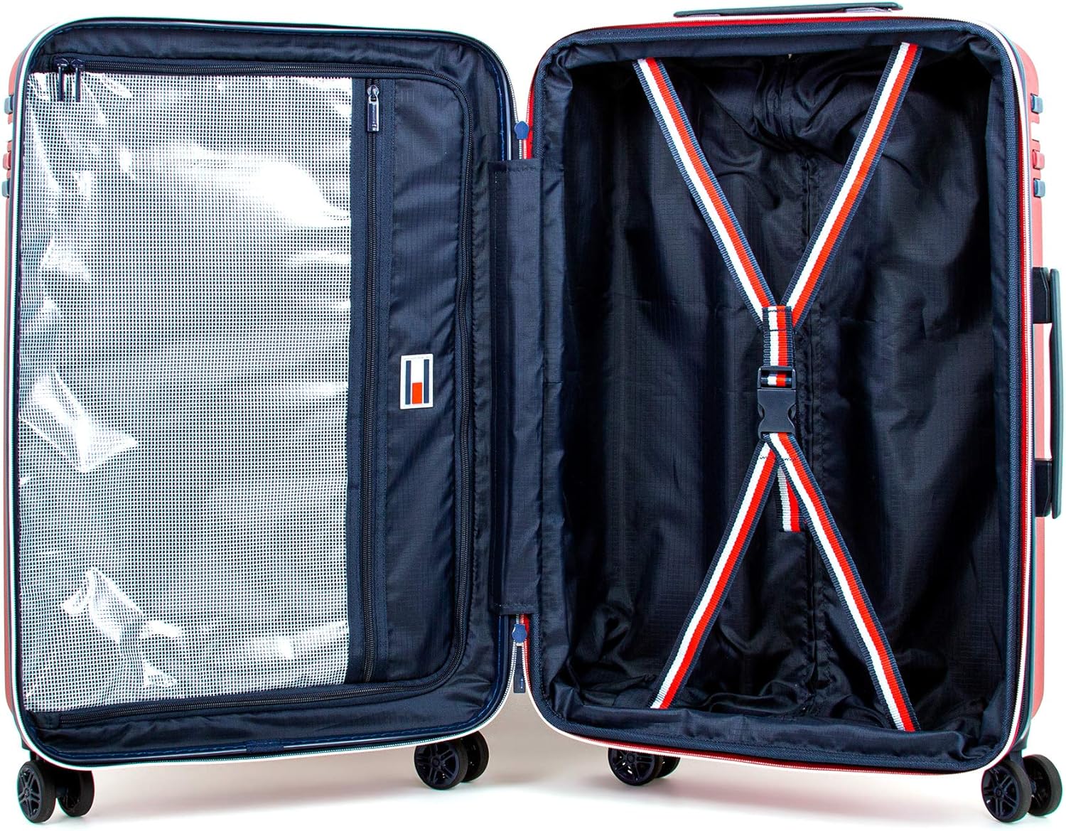 Luggage Red Tommy Hilfiger 20 Expandable Hardside Luggage with TSA Lock