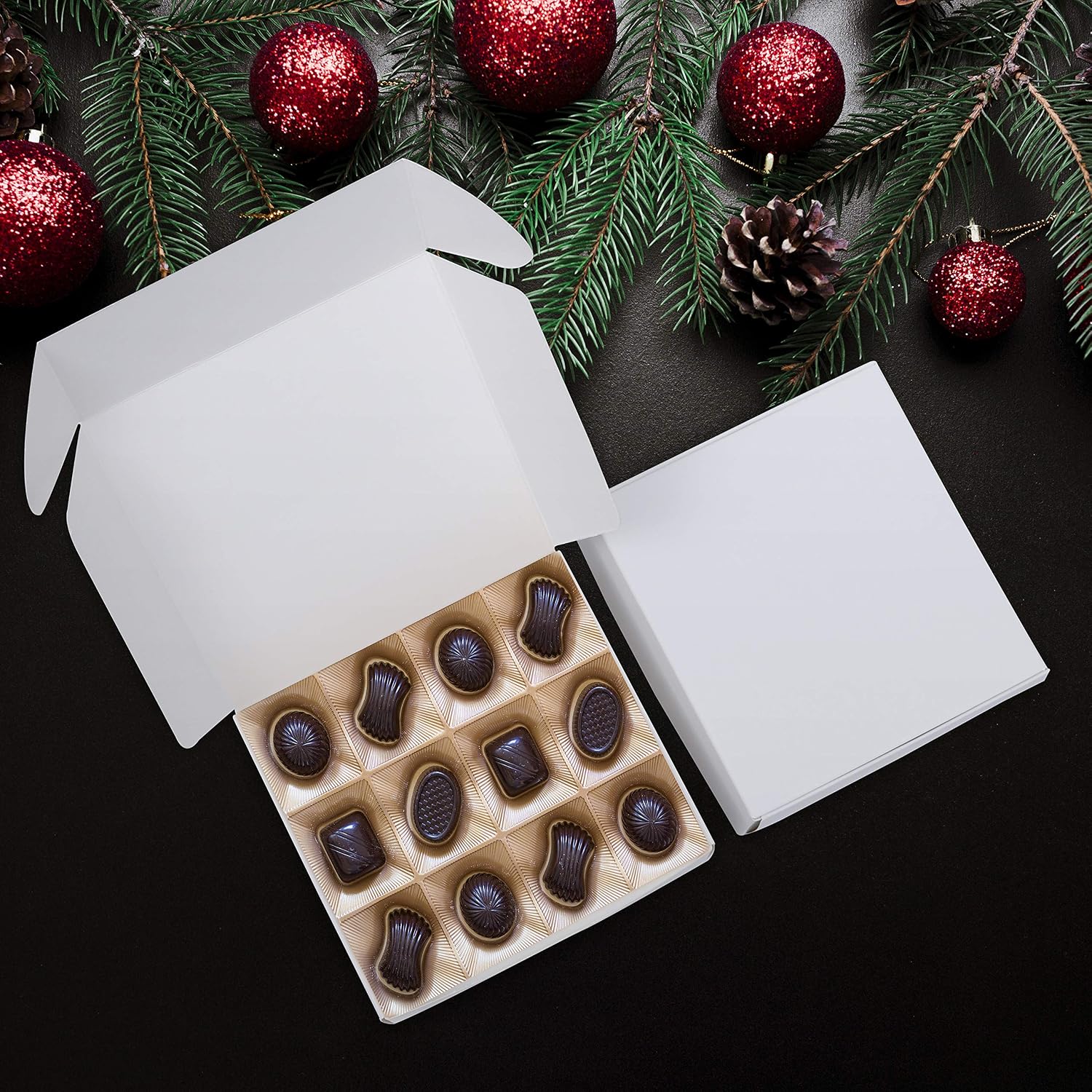 Kurtzy White Kraft Gift Boxes (50 Pack), Box Measures 12 x 12 x 5cm (4.72 x 4.72 x 1.96 inches) - Image 5