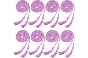 Trounistro 8 Pieces Graduation Cords Yarn Honor Cords with Tassel for College Graduation Students (Light Purple)