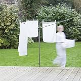 Addis 35m 3 Arm Rotary Washing Line Grey with Ground Spike view 3