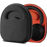 Geekria Shield Headphones Case Compatible with Sony WH-1000XM5, WH-1000XM4, MDR-XB950BT, WH-CH720N, Replacement Hard Shell Travel Carrying Bag with Cable Storage (Black)