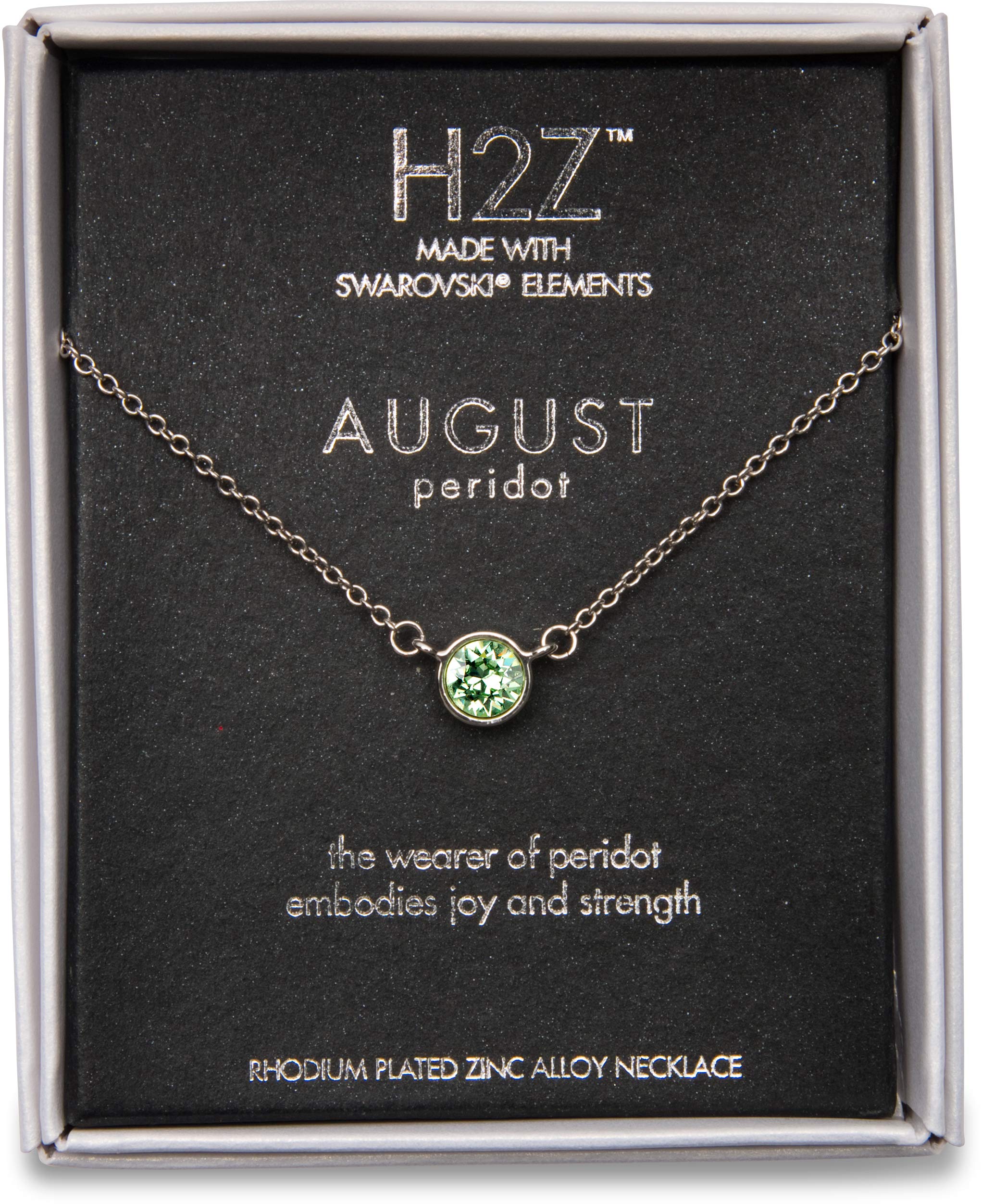 Pavilion Gift Company H2Z 16223 Collar con piedra natal de peridoto de agosto y cadena de 18 pulgadas, latón