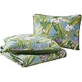 Tommy Bahama - King Quilt Set, Reversible Cotton Bedding with Matching Shams, Coastal Home Decor for All Seasons (Aregada Dock Green/Sky Blue, King)